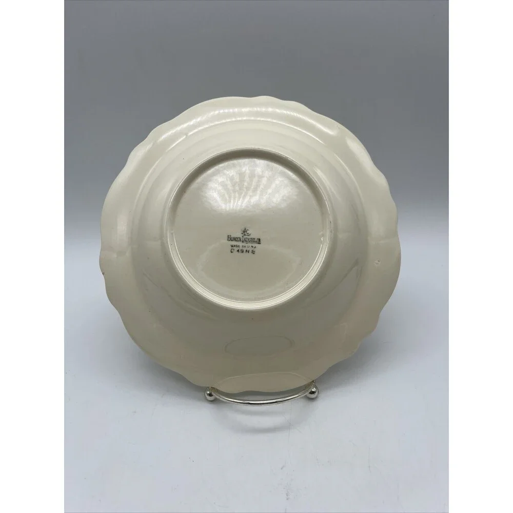 Homer Laughlin  Soup Bowl Flower Print Collectible Pretty 3D Border